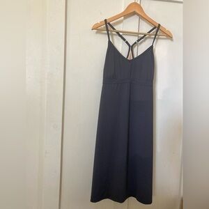 Athleta dress Large charcoal gray halter strap workout